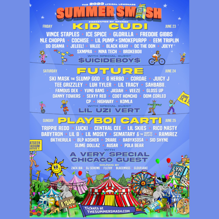 LYRICAL LEMONADE’S SUMMER SMASH ANNOUNCES 2023 FESTIVAL LINEUP + Ticket